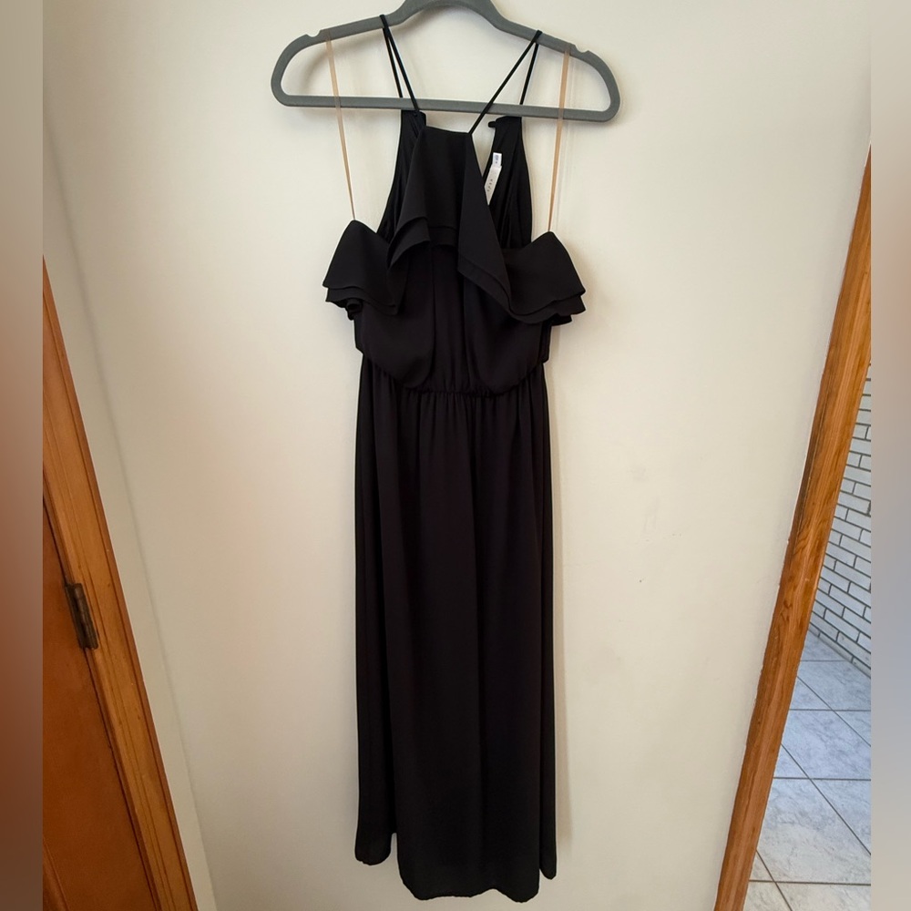 Black Ruffle top Midi Dress by Lush (Nordstrom brand)